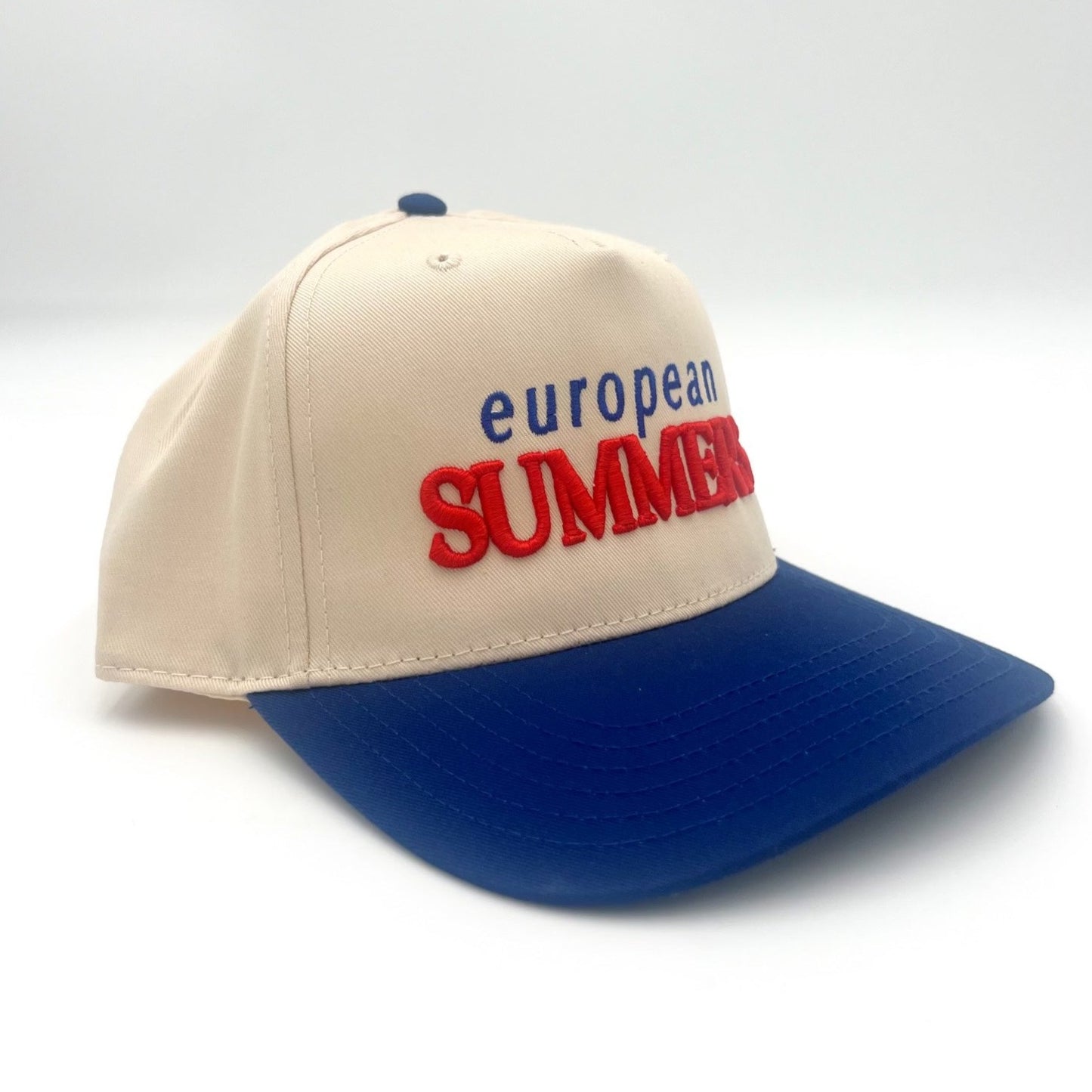 Shop European Summer classic silhouette baseball hat puff logo embroidery design